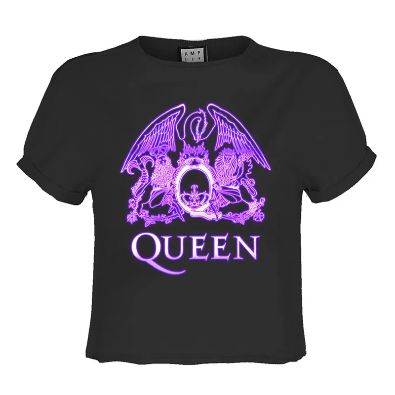 Neon Sign Queen Crop Top - Amplified