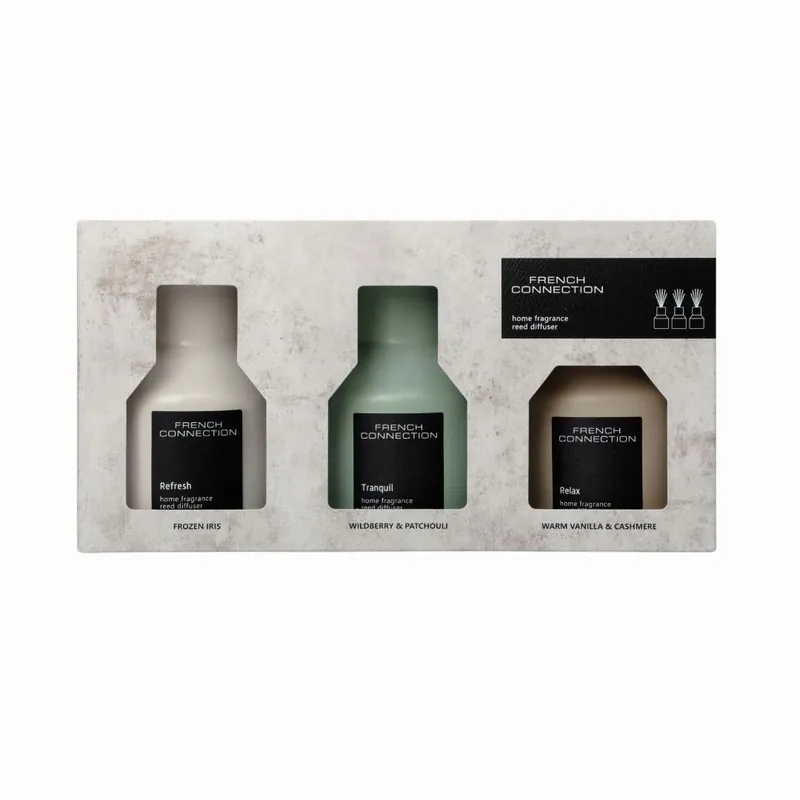 Trio of Reed Diffuser Gift Set 3x100ML Stone Range - French Connection