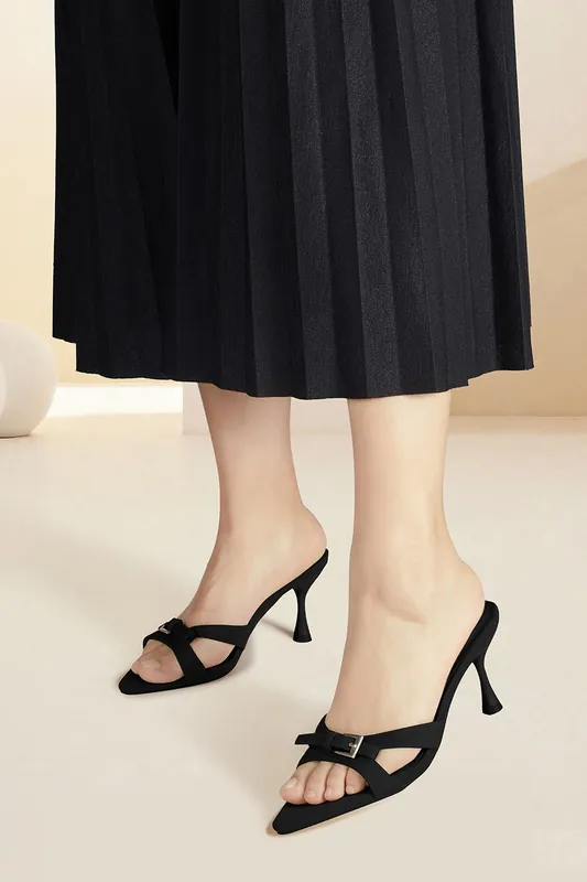Slip-On Heeled Sandals