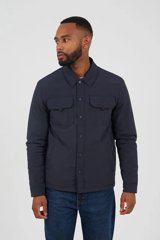 Borg Lined Zip-Up Shacket