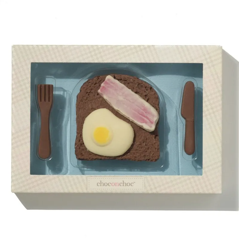 Chocolate Egg And Bacon On Toast - CHOC ON CHOC