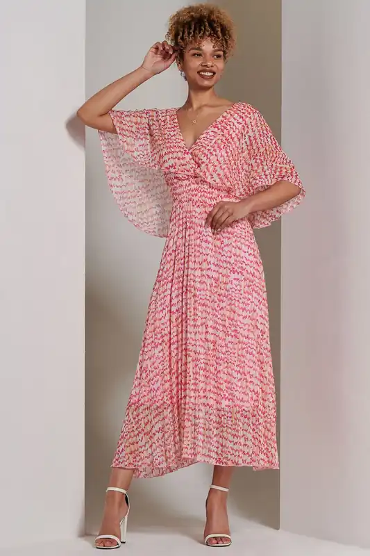 Kyra Pleated Chiffon Maxi Dress - Jolie Moi