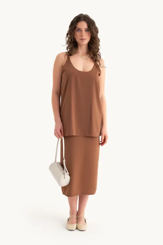 Mid Rise Midi Skirt - Hiccup