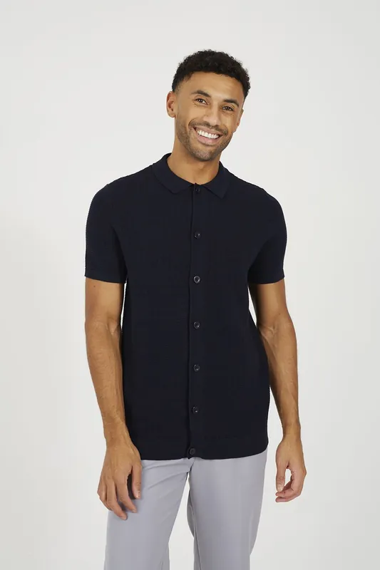 Knitted Short Sleeve Shirt - Brave Soul