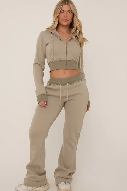 Flared Contrast Joggers - EGO