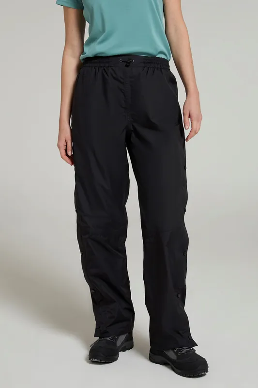 Downpour' Waterproof Taped Seams Mesh Lined Rain Trousers - Mountain Warehouse