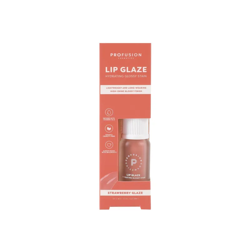 Lip Glaze Hydrating Glossy Lip Stain - Strawberry Glaze