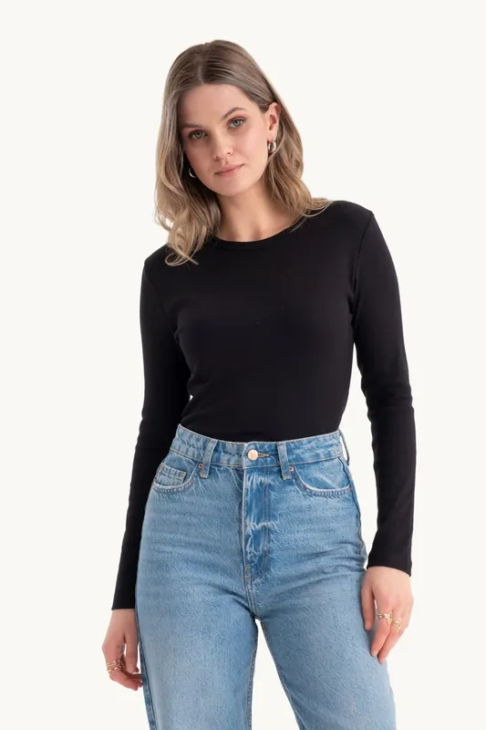 Crew Neck Basic Top - Hiccup