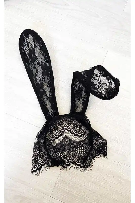 Bailey Lace Bunny Ears Headband - IKRUSH