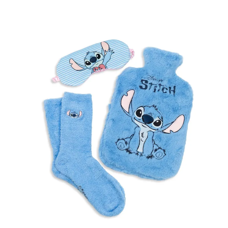 Disney Hot Water Bottle With Eye Mask and Socks | Unisex Blue |