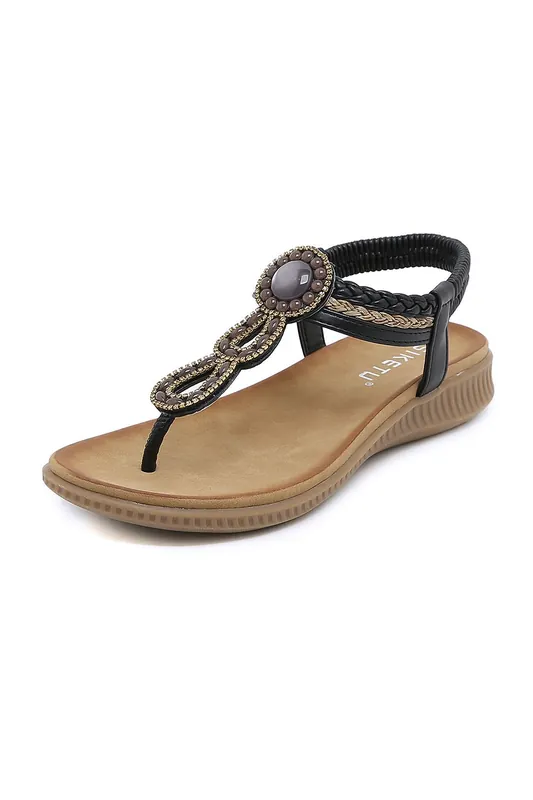 Boho Casual Rhinestone Beach Sandals - MODISHION