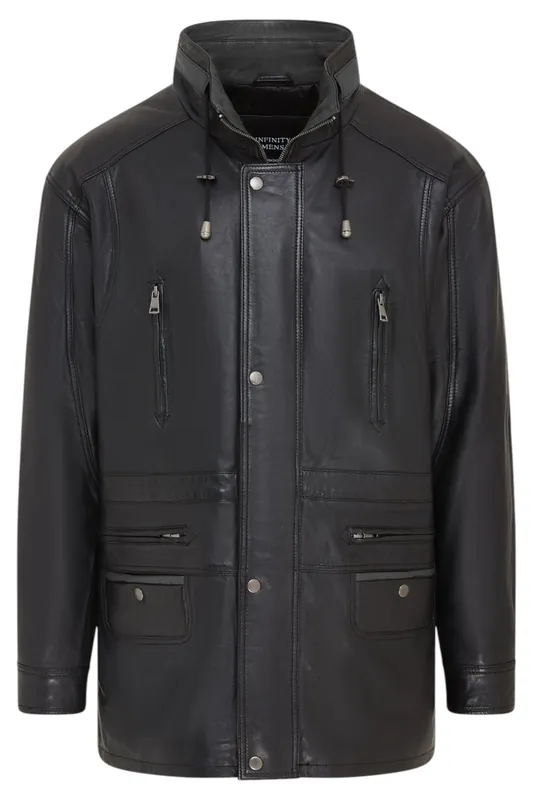 Soft Italian Leather Parka Coat-Winnipeg