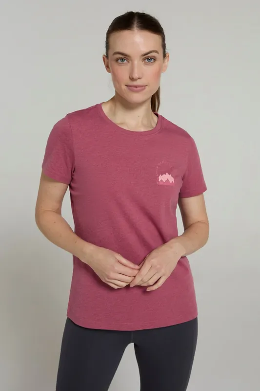 Mountain Scene' Breathable Everyday Wear Cotton T-Shirt
