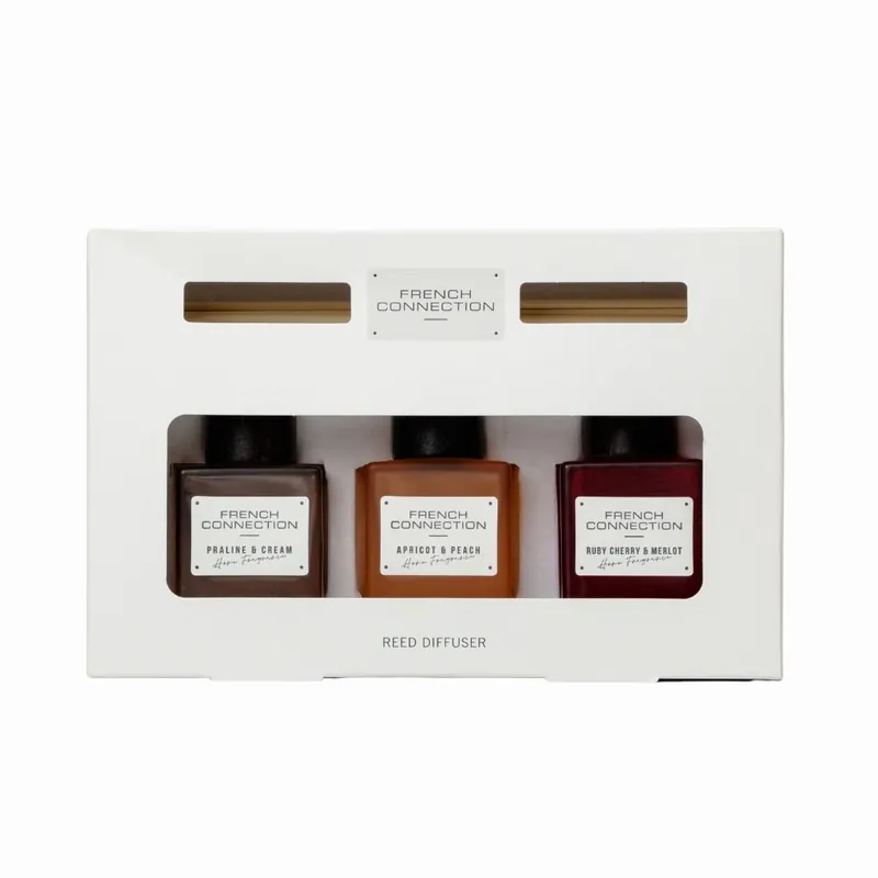 Trio of Reed Diffusers Gift Set 3x50G Square Design - French Connection