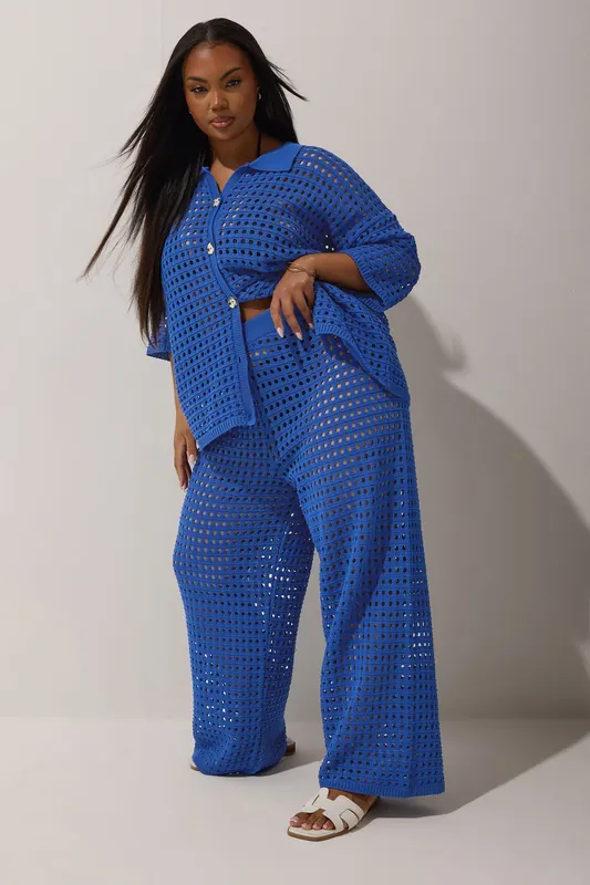 Crochet Wide Leg Trousers - Yours