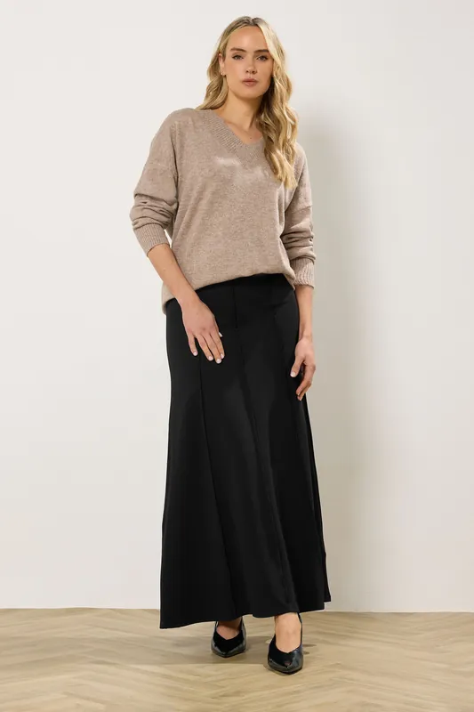 Tall Seam Front Flared Maxi Skirt - Long Tall Sally