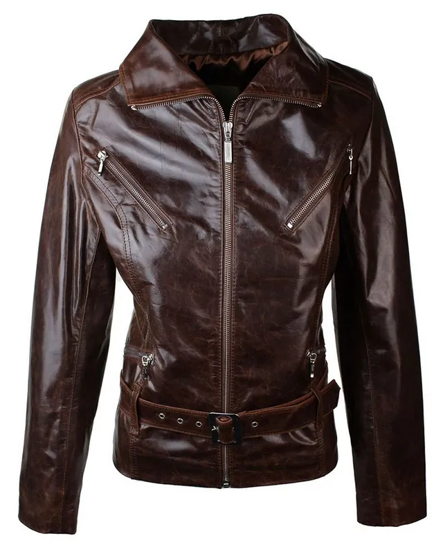 Real Leather Biker Moto Jacket - TruClothing
