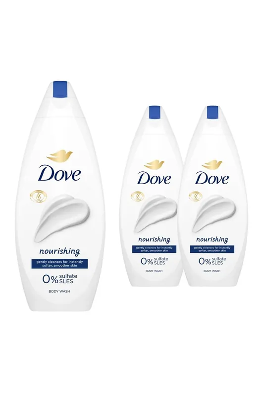 Nourishing 'Body Wash' for Softer & Smoother Skin, 3x 225ml - Dove