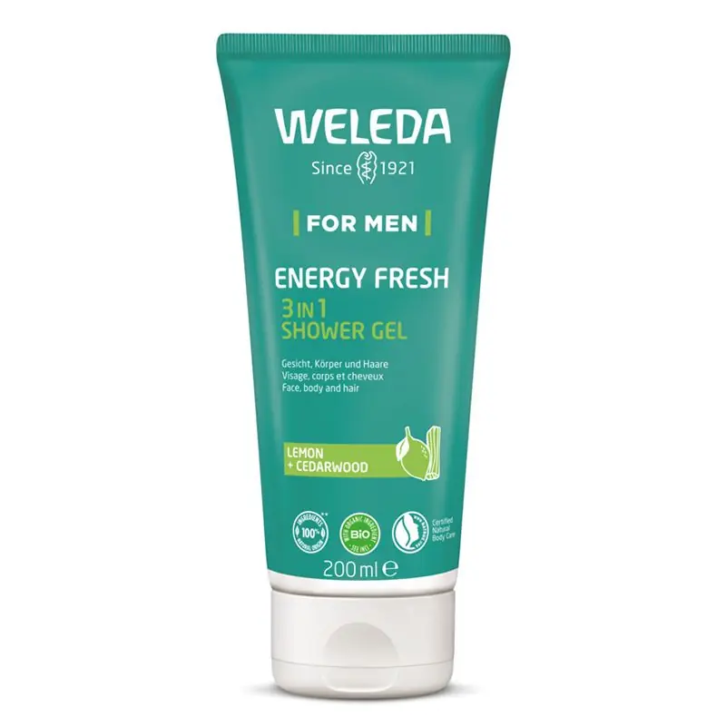 For Men Energy Fresh 3in1 Shower Gel 200ml - Weleda