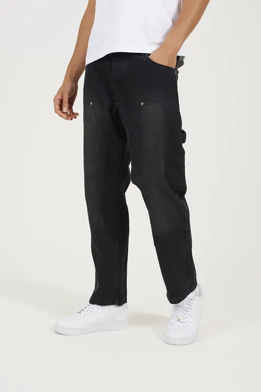 Loose Fit Carpenter Style Denim Jeans - Brave Soul