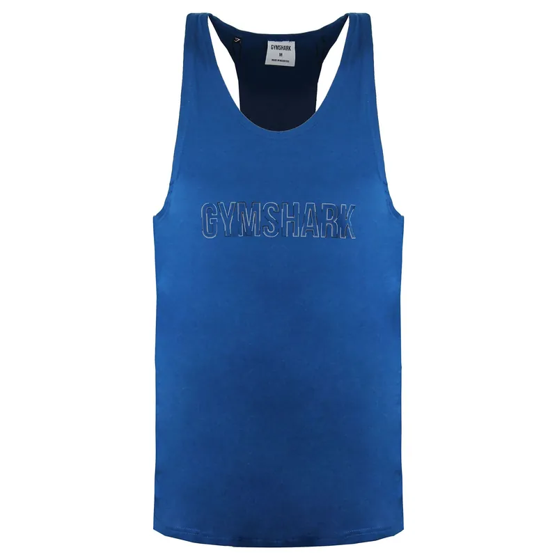 Outline Logo Teal Tank Top - Gymshark