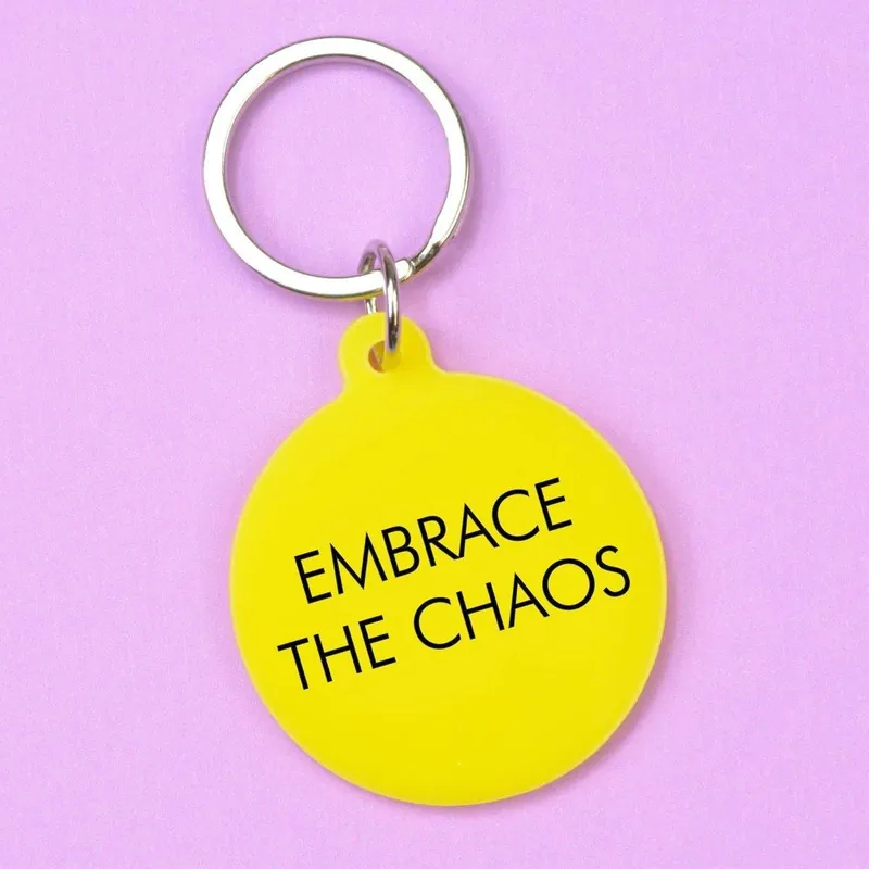 Embrace the Chaos Keyring - Flamingo Candles