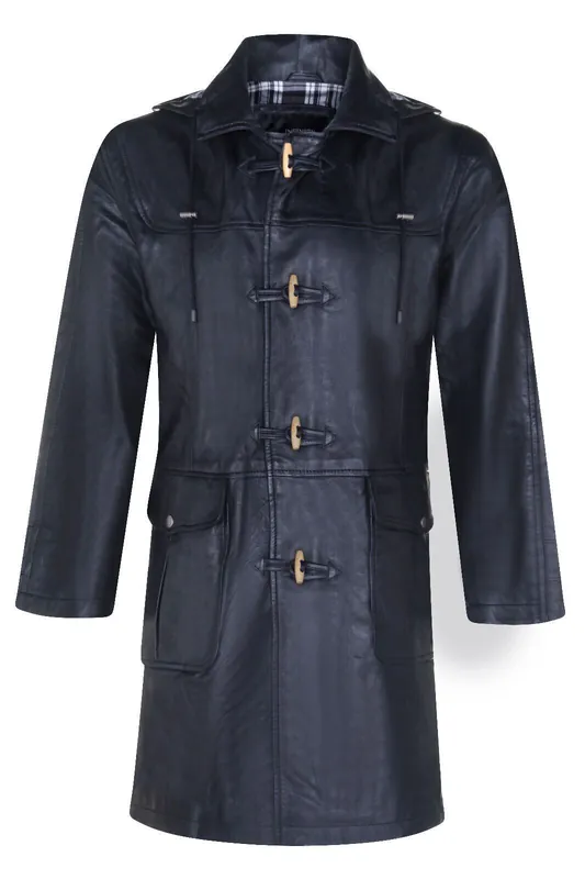 Leather Duffle Classic Coat-Aylesbury