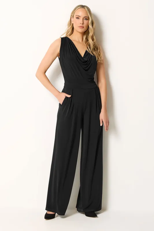 Tall Cowl Neck Wide Leg Jumpsuit - Long Tall Sally