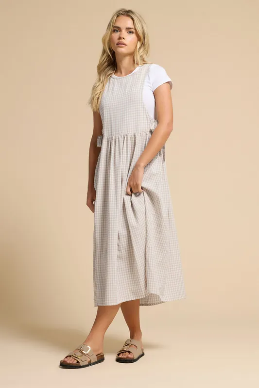 Petite Gingham Pinafore Dress - PixieGirl