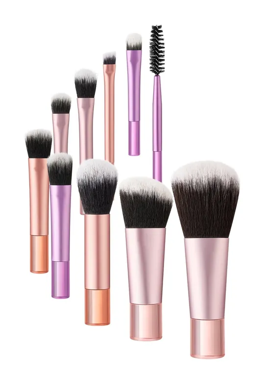 Set of 10 Portable Multi-functional Makeup Brush Tools