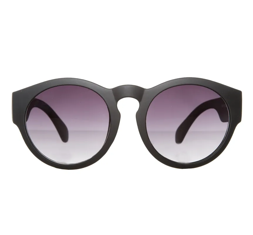 Matte Finish Retro Round Sunglasses - SVNX