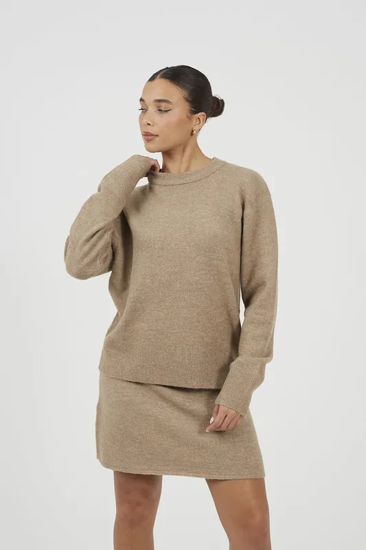 Knitted Jumper and Mini Skirt Set - Brave Soul