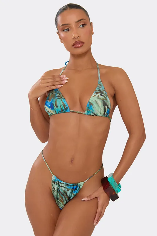 Triangle Abstract Print Bikini Top - EGO