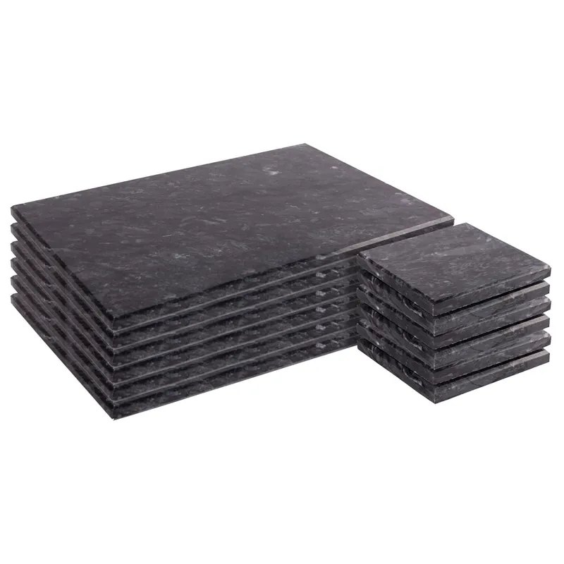 Marble Placemats & Square Coasters - 12pc Kitchen Dining Table Mats