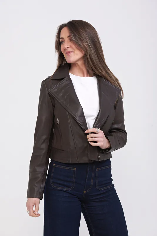 Armin Leather Biker Jacket - ELLE