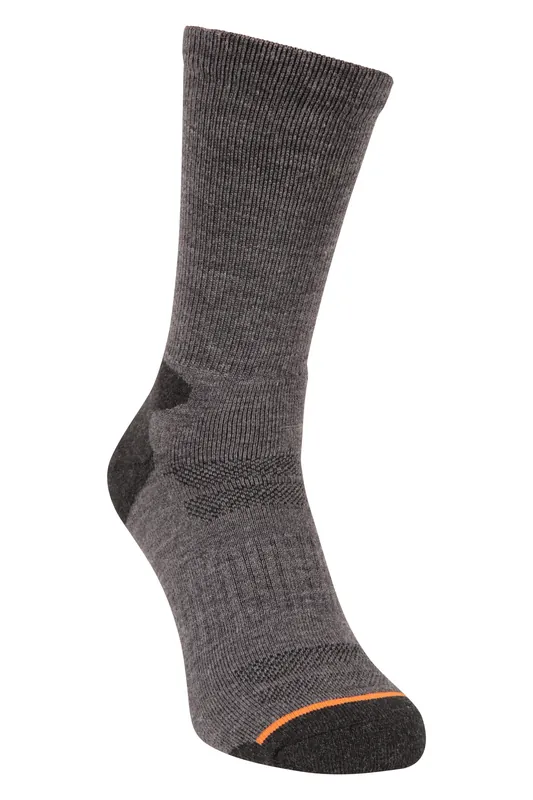 Comfortable Antibacterial Soft Merino Wool Blend Hiker Socks - Mountain Warehouse