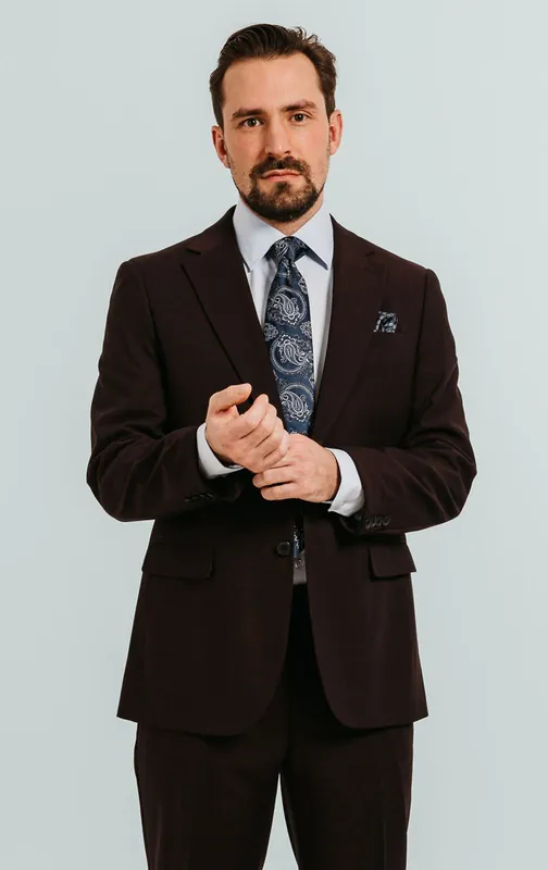 Burgundy Suit Jacket - Dobell
