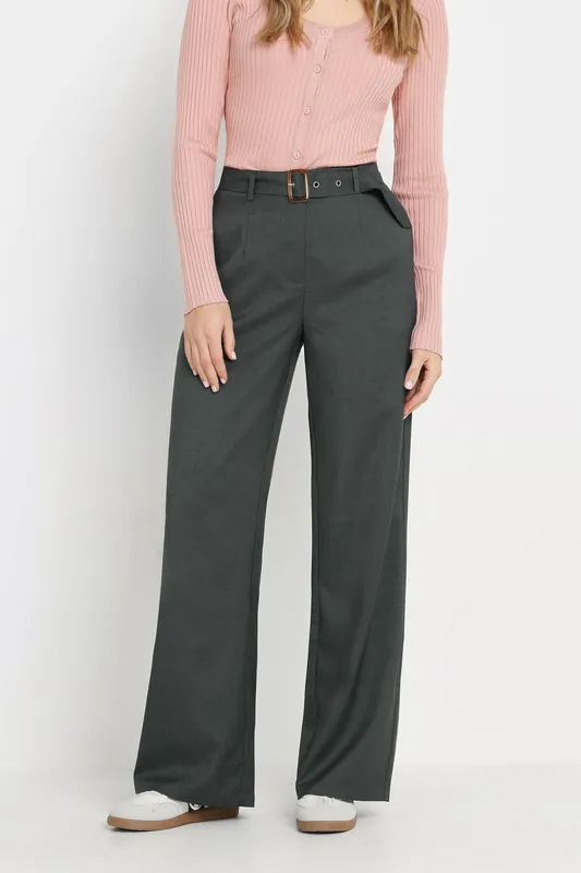 Tall Belted Wide Leg Trousers - Long Tall Sally