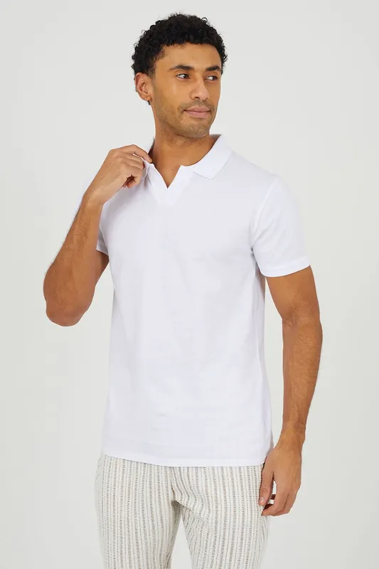 Cotton Open Collar Polo Shirt - Brave Soul