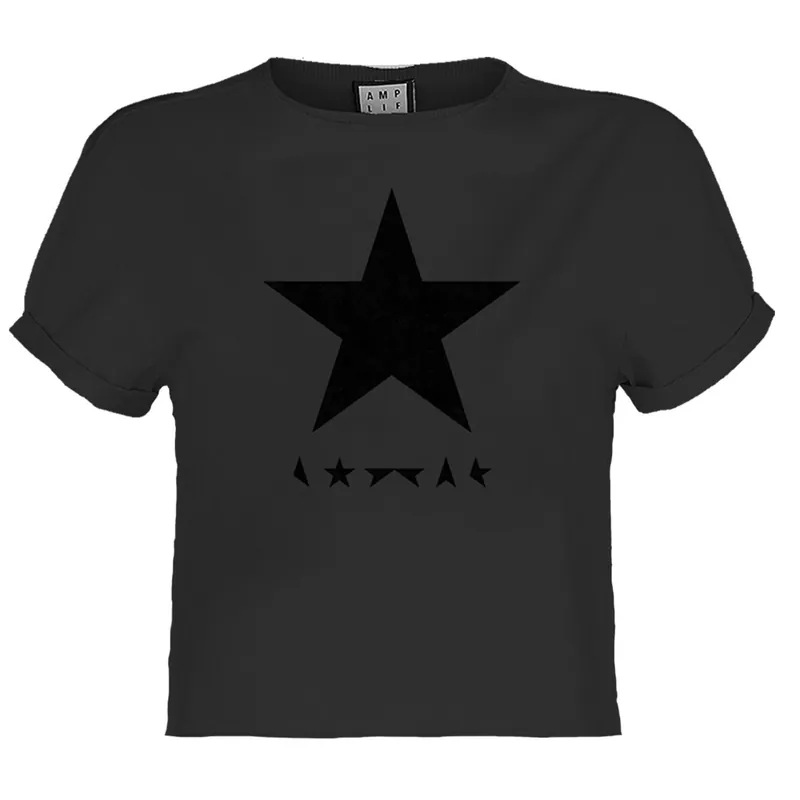 Black Star David Bowie Crop T-Shirt