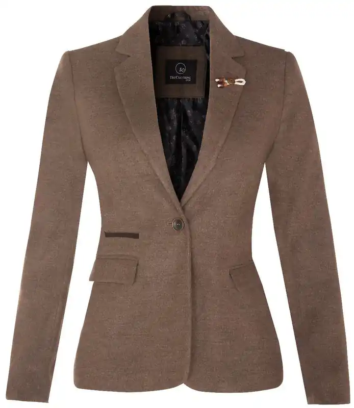 Tweed 1920s Herringbone Blazer - Infinity Leather