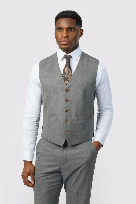 Grey Texture Waistcoat - Antique Rogue
