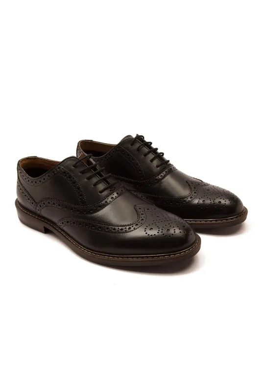 Waldew Leather Lace‑Up Brogue Oxford Shoes - Thomas Crick