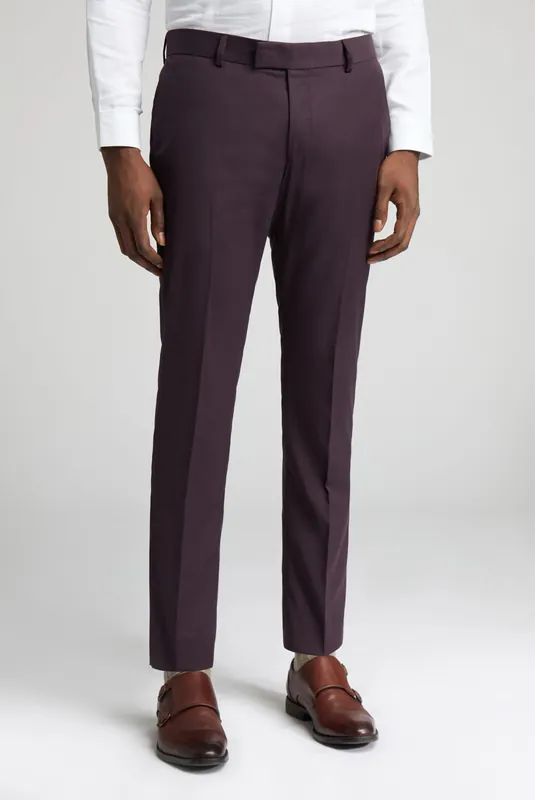 Slim Fit Plain Trousers - Antique Rogue
