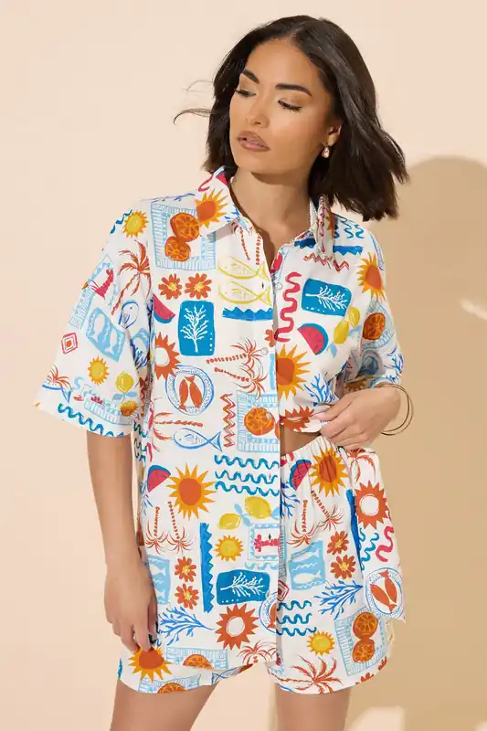 Petite Postcard Graphic Shirt - PixieGirl