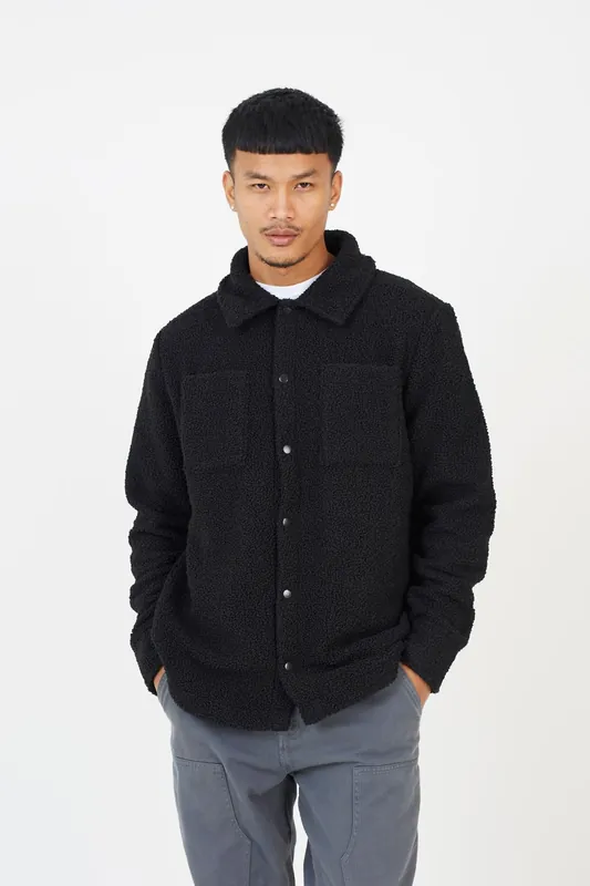Borg Lined Teddy Fleece Long Sleeve Shirt - Brave Soul