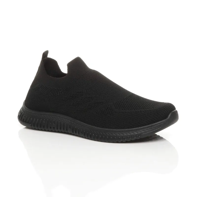 Flat Heel Slip On Sock Trainers - AJVANI