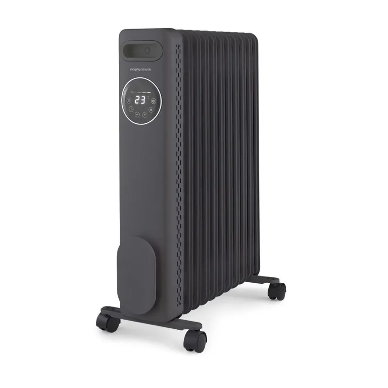 HeatFlux 2.5kw Digital Oil Filled Radiator with Remote Control Grey - Morphy Richards
