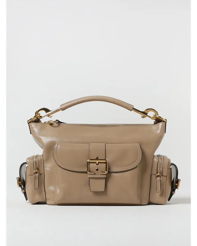 Woody Small Leather Shoulder Bag Wo - Brown Handbags