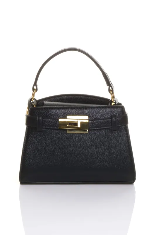 Top Handle Buckle Strap Mini Tote Shoulder Bag - AJVANI
